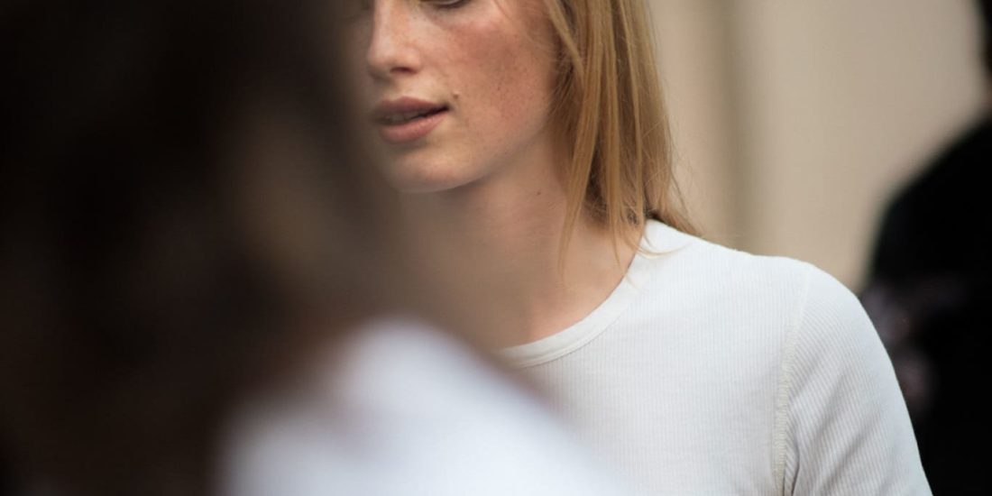 Rianne Van Rompaey Model Versace Milan Fashion Week Women's SS18