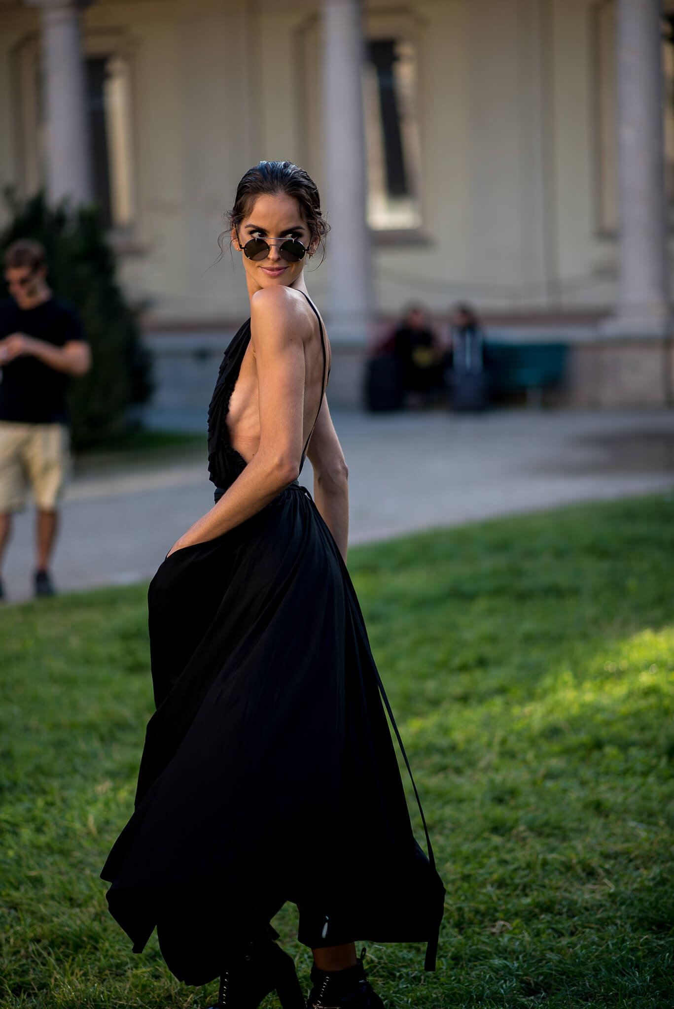 Models Izabel Goulart Alberta Ferretti Milan Fashion Week Women's SS18