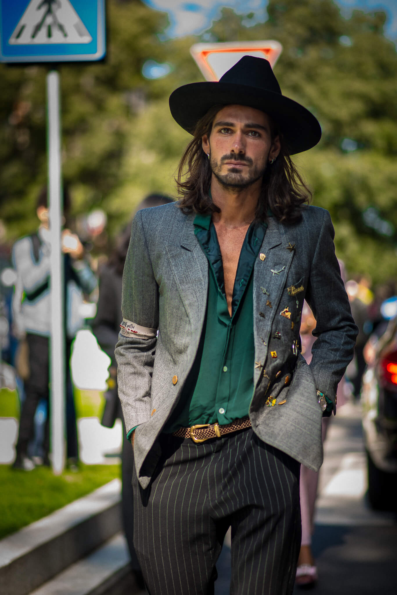 Giotto Calendoli at Armani Milan Fashion Week Women's SS18