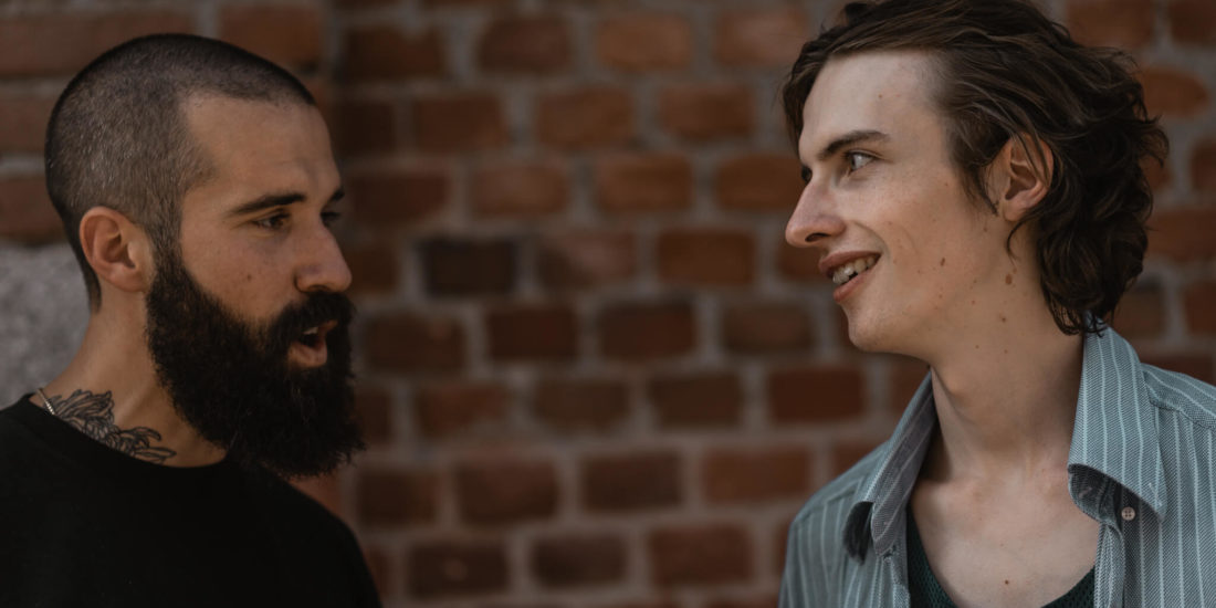 Adam Katz Sinding & Model Benno Bulang Gucci Milan Fashion Week Women's SS18