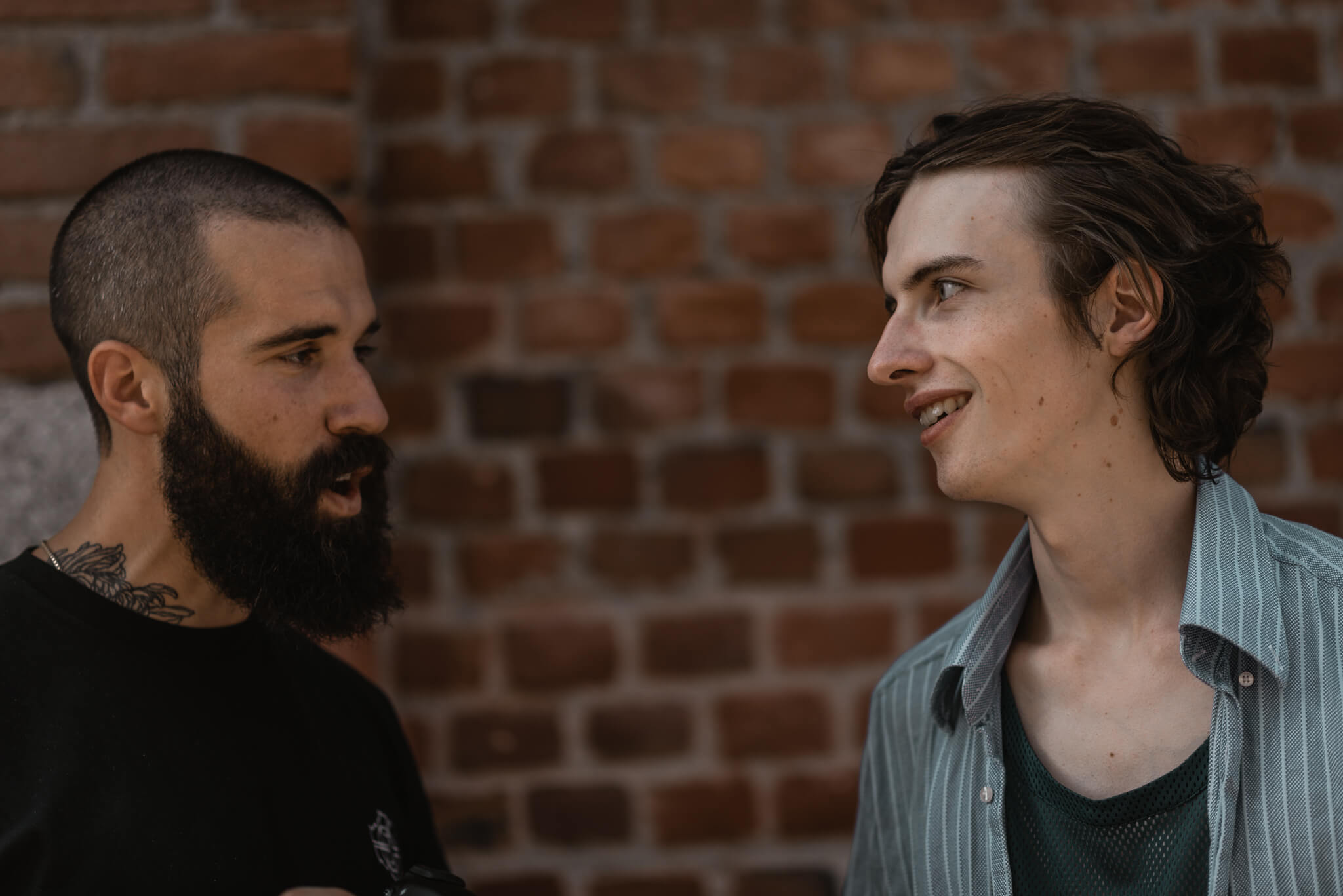 Adam Katz Sinding & Model Benno Bulang Gucci Milan Fashion Week Women's SS18